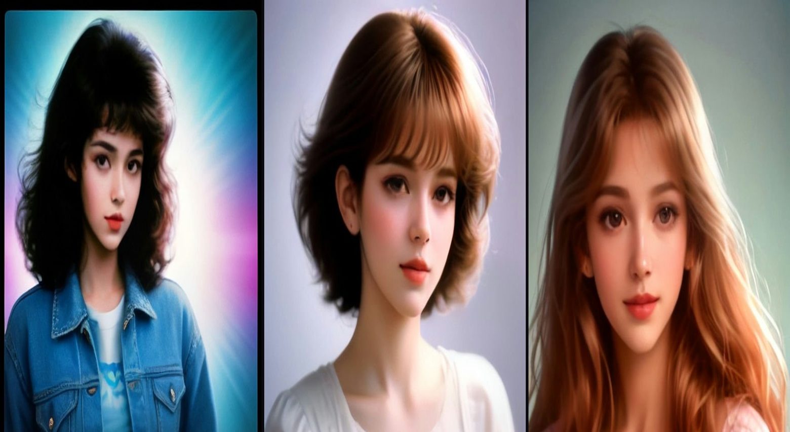 1986 VHS Portrait — 3-frame storyboard, Retro Portraits AI video prompt example