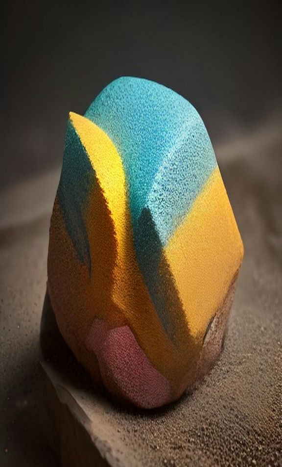 Kinetic Sand Cutting — Rainbow Layers example image